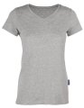 Dames T-shirt V HRM Luxury V-Neck Tees Grey Melange